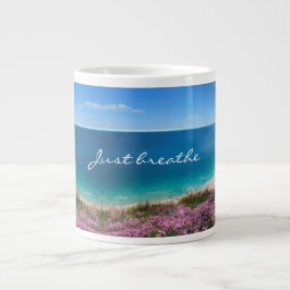 息だけで、素晴らしい海の景色絵画の ジャンボコーヒーマグカップ