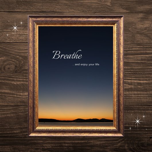 息と楽しむあなたの生活の静かやる気を起こさせるさ ポスター