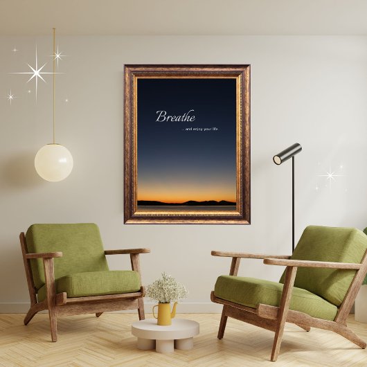 息と楽しむあなたの生活の静かやる気を起こさせるさ ポスター