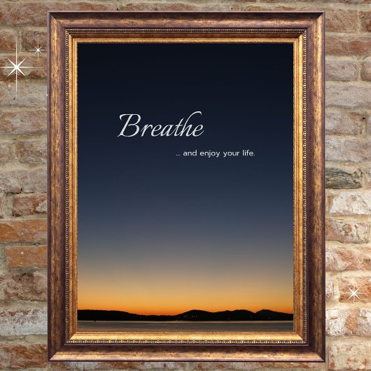 息と楽しむあなたの生活の静かやる気を起こさせるさ ポスター