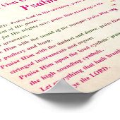 息のあるものは何でも主をほめたたえよ。 ポスター (角)