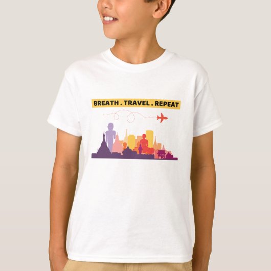 息の旅の繰り返し：タイの有名なランドマークDes Tシャツ (正面)