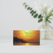 息もつけないほど日没の旅行会社の名刺 名刺 (スタンド正面)