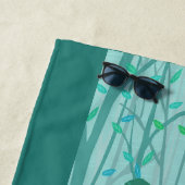 息をするヨガすごいガール ビーチタオル (インサイチュ)