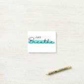 息をする ポストイット (デスク上)