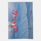 息をのむようなオマーンの海岸線 キッチンタオル (縦)