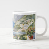 息をのむようなカプリ島の海岸線のマグカップ ジャンボコーヒーマグカップ (右)