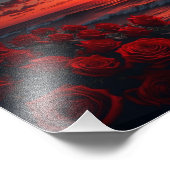 息をのむようなサンセットレッドローズ素晴らし- 4K フォトプリント            (角)