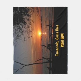 息をのむようなタマリンド・サンセット フリースブランケット