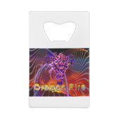 息をのむようなドラゴンファイアデザイン クレジットカード栓抜き (裏面)