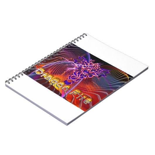 息をのむようなドラゴンファイアデザイン ノートブック (左側)