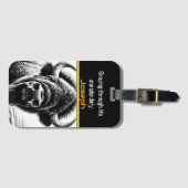 息をのむようなバッファローを静かな自然 ラゲッジタグ (正面横)