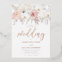 息をのむようなバラ金ゴールドと赤面結婚フローラ実在ズ 箔招待状