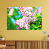 息をのむようなピンクのライラック キャンバスプリント (インサイチュ (リビング))