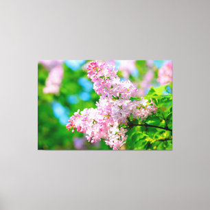 息をのむようなピンクのライラック キャンバスプリント