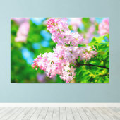 息をのむようなピンクのライラック キャンバスプリント (インサイチュ (ウッドフロア))