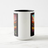 息をのむようなファンタジー風景AIアート – Xzendor7 マグカップ (中央)