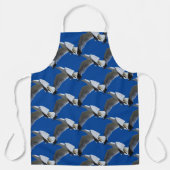 息をのむようなリングや輪でハシガメの鳥が飛んでいる エプロン (正面)