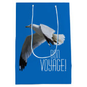 息をのむようなリングや輪でハシバメが飛んでいる ミディアムペーパーバッグ (裏面)