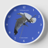 息をのむようなリングや輪でハナショウウオの飛び去る鳥 壁時計 (正面)