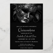 息をのむような仮装誕生日 箔招待状 (正面)