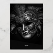 息をのむような仮装誕生日 箔招待状 (裏面)