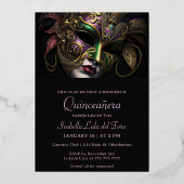 息をのむような仮装誕生日 箔招待状 (正面)