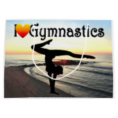 息をのむような体操デザイン ラージペーパーバッグ (正面)