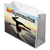 息をのむような体操デザイン ラージペーパーバッグ (裏面アングル)