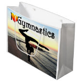 息をのむような体操デザイン ラージペーパーバッグ (正面アングル)