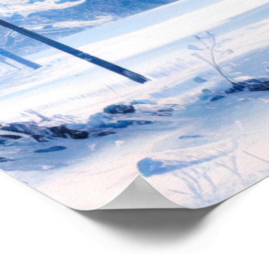 息をのむような冬の森 ポスター (角)