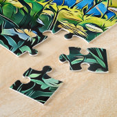 息をのむような夕日 ジグソーパズル (側面)