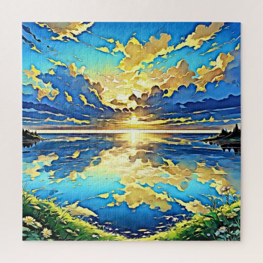 息をのむような夕日 ジグソーパズル (縦)