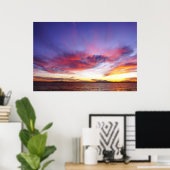 息をのむような夕日 ポスター (ホームオフィス)