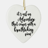 息をのむような景色を望む冒険白黒 セラミックオーナメント (右)