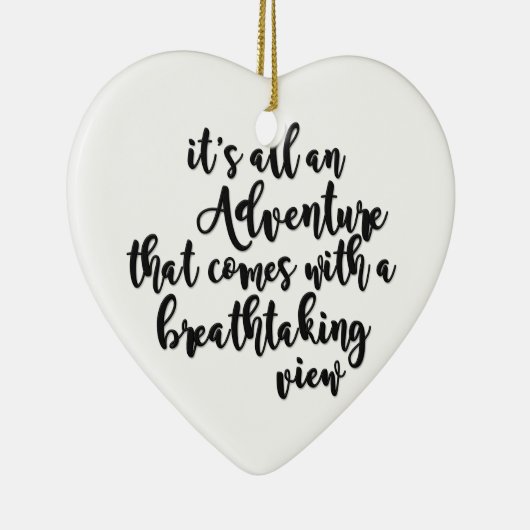 息をのむような景色を望む冒険白黒 セラミックオーナメント (右)