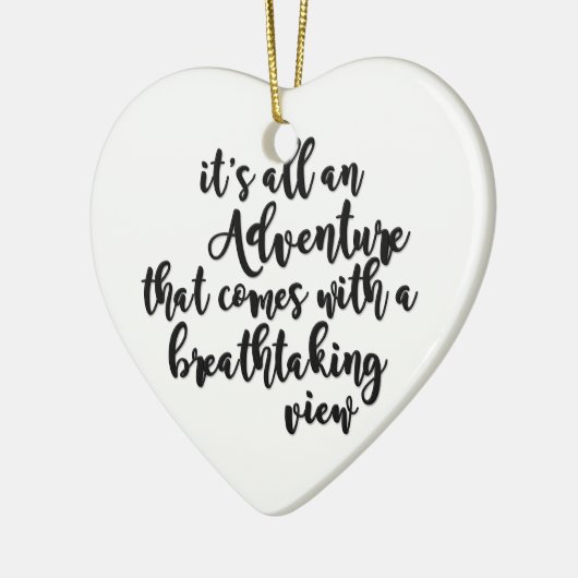 息をのむような景色を望む冒険白黒 セラミックオーナメント (左)