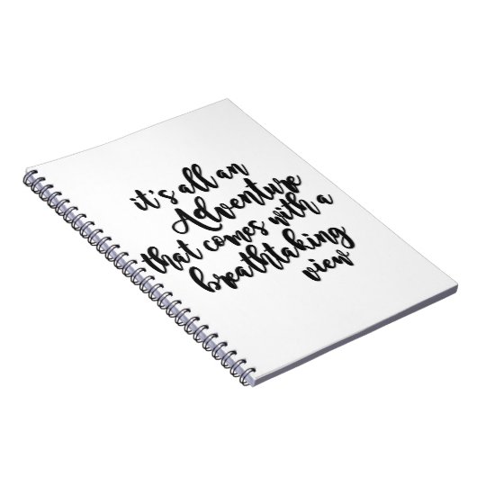 息をのむような景色を望む冒険白黒 ノートブック (右側)