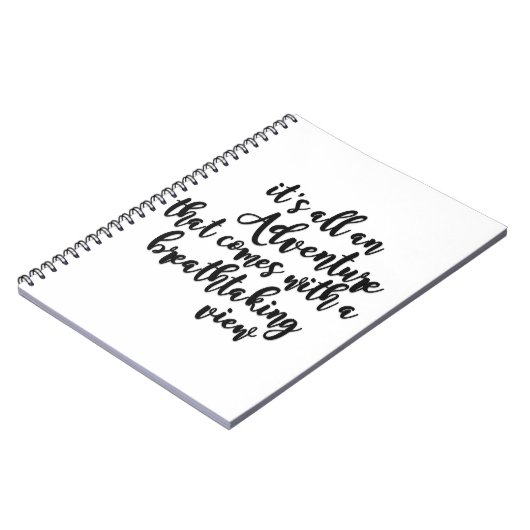 息をのむような景色を望む冒険白黒 ノートブック (左側)