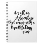 息をのむような景色を望む冒険白黒 ノートブック (正面)