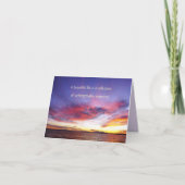 息をのむような海の夕日、カスタム カード (正面)