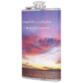 息をのむような海の夕日 フラスク (左)