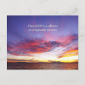 息をのむような海の夕日 ポストカード (正面)