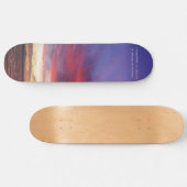 息をのむような海の夕日、写真 スケートボード (横)