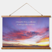 息をのむような海の夕日 吊り下げ型タペストリー (正面)