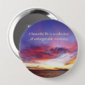 息をのむような海の夕日 缶バッジ (正面&裏面)