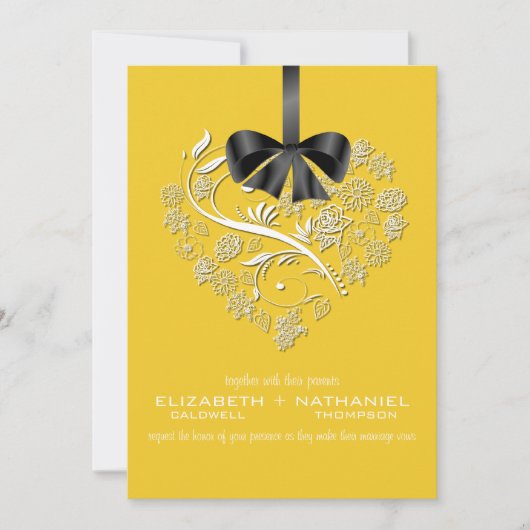 息をのむような結婚式招待状 招待状 (正面)