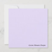 息をのむような軽いラベンダーの結婚式の招待 招待状 (裏面)