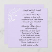 息をのむような軽いラベンダーの結婚式の招待 招待状 (正面/裏面)