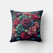"息をのむような雨に浸したバラの花束" クッション (裏面)